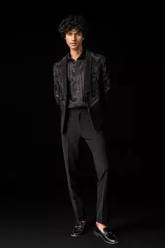 Black raina tuxedo set
