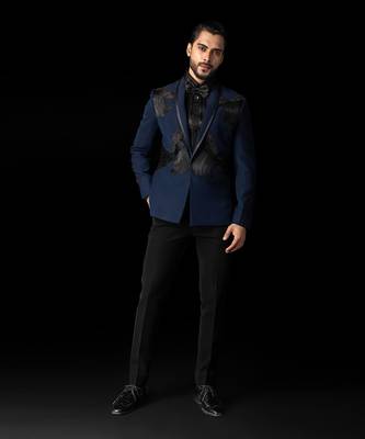 Navy peony tuxedo set 1