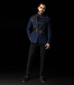 Navy peony tuxedo set