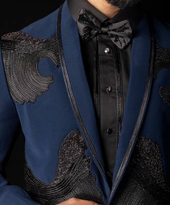 Navy peony tuxedo set 3