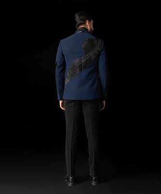 Navy peony tuxedo set 5