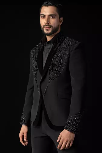 Black bird tuxedo set