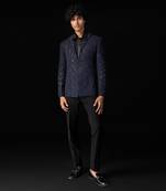 Blue linear tuxedo set