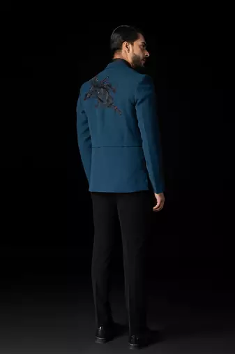 Teal zeal tuxedo set