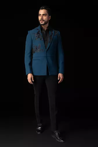 Teal zeal tuxedo set
