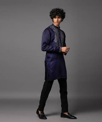 Regal radiance purple kurta pajama set 2