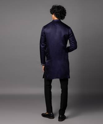 Regal radiance purple kurta pajama set 4