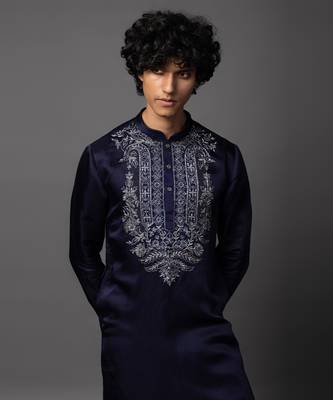 Regal radiance purple kurta pajama set 5