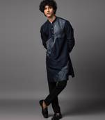 Reverie navy blue kurta pajama set