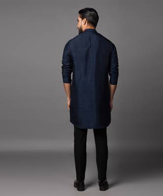 Ethereal wings navy blue kurta pajama set 3