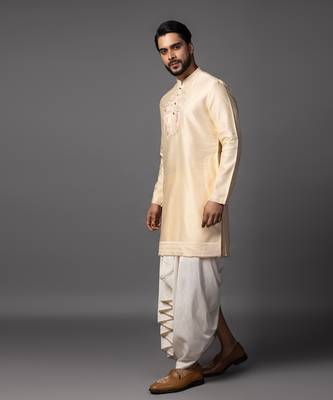 Divine leela peach kurta dhoti set 3