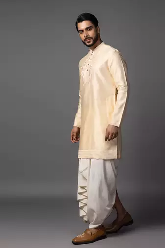 Divine leela peach kurta dhoti set