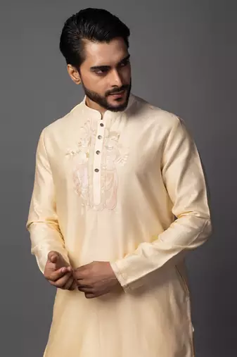 Divine leela peach kurta dhoti set