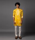 Sunlit grace yellow kurta pajama set