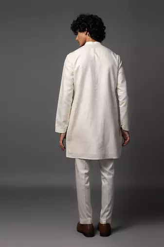 Linen luxe ivory kurta pajama set