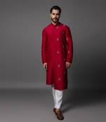 Vermelion threads red kurta pajama set