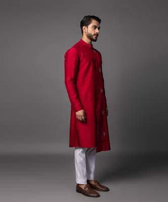 Vermelion threads red kurta pajama set 3