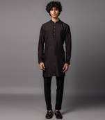 Cocoa fluer dark brown kurta pajama set