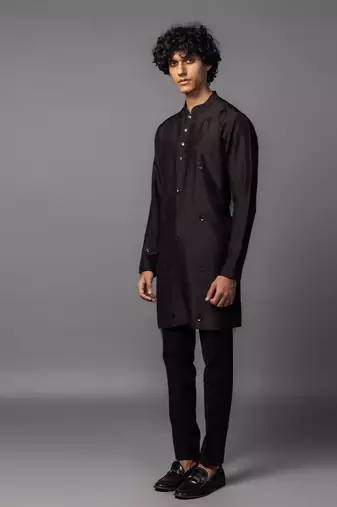 Cocoa fluer dark brown kurta pajama set