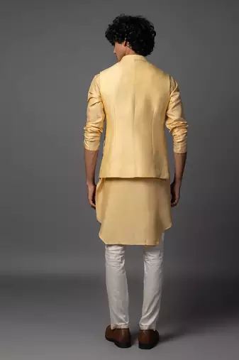 Ram sita yellow kurta jacket set