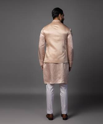 Kasuti geomteric butterfly pink kurta jacket set 2