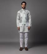 Petals blue kurta jacket set