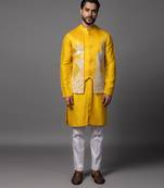 Dahlia yellowkurta jacket set
