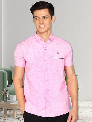Men's slim fit linen cotton casual shirt | half sleeves shirt for men 1