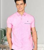 Men's slim fit linen cotton casual shirt | half sleeves shirt for men