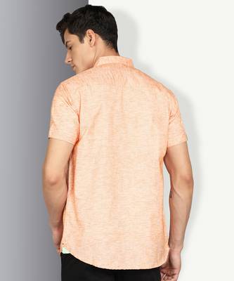 Men's slim fit linen cotton casual shirt | half sleeves shirt for men 2