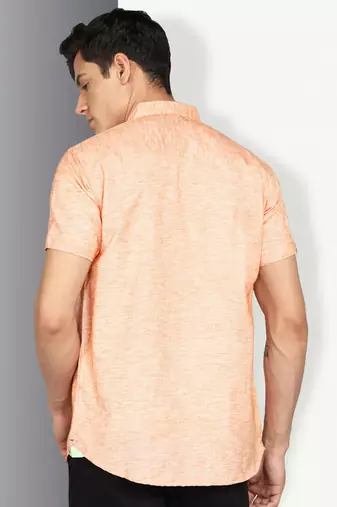 Men's slim fit linen cotton casual shirt | half sleeves shirt for men