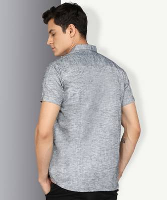 Men's slim fit linen cotton casual shirt | half sleeves shirt for men 2