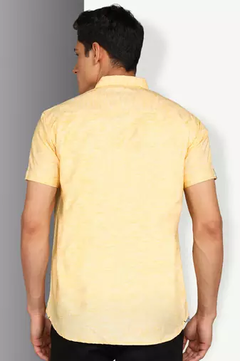 Men's slim fit linen cotton casual shirt | half sleeves shirt for men