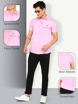 Men's slim fit linen cotton casual shirt | half sleeves shirt for men 5