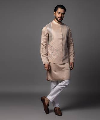 Kasuti butterfly pink kurta jacket set 1