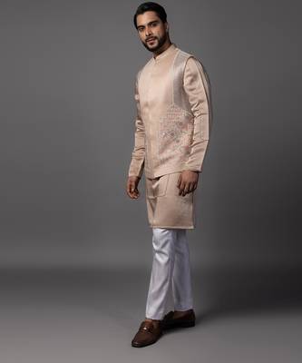 Kasuti butterfly pink kurta jacket set 2