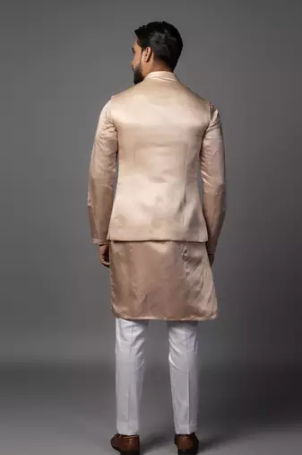Kasuti butterfly pink kurta jacket set
