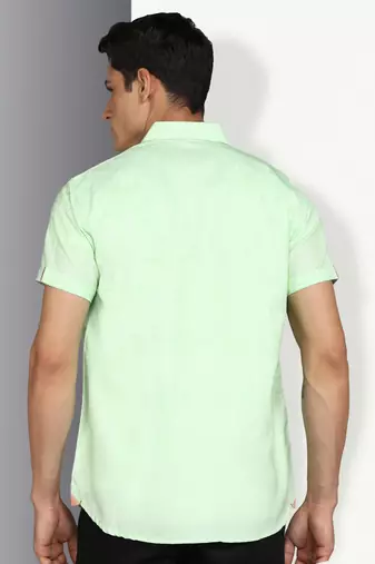 Men's slim fit linen cotton casual shirt | half sleeves shirt for men