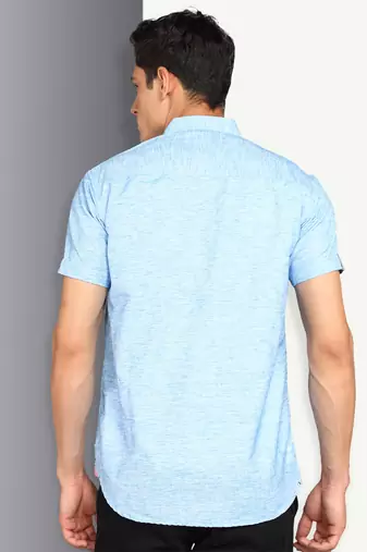 Men's slim fit linen cotton casual shirt | half sleeves shirt for men