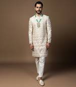 Pink bariki sherwani set