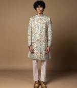 Ivory bageecha sherwani set