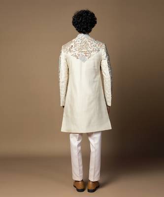 Ivory bageecha sherwani set 3