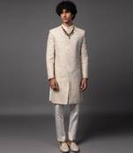 Fawn andarmahal sherwani set