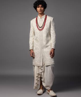 Ivory pichwai sherwani set 1