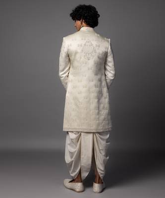 Ivory pichwai sherwani set 4