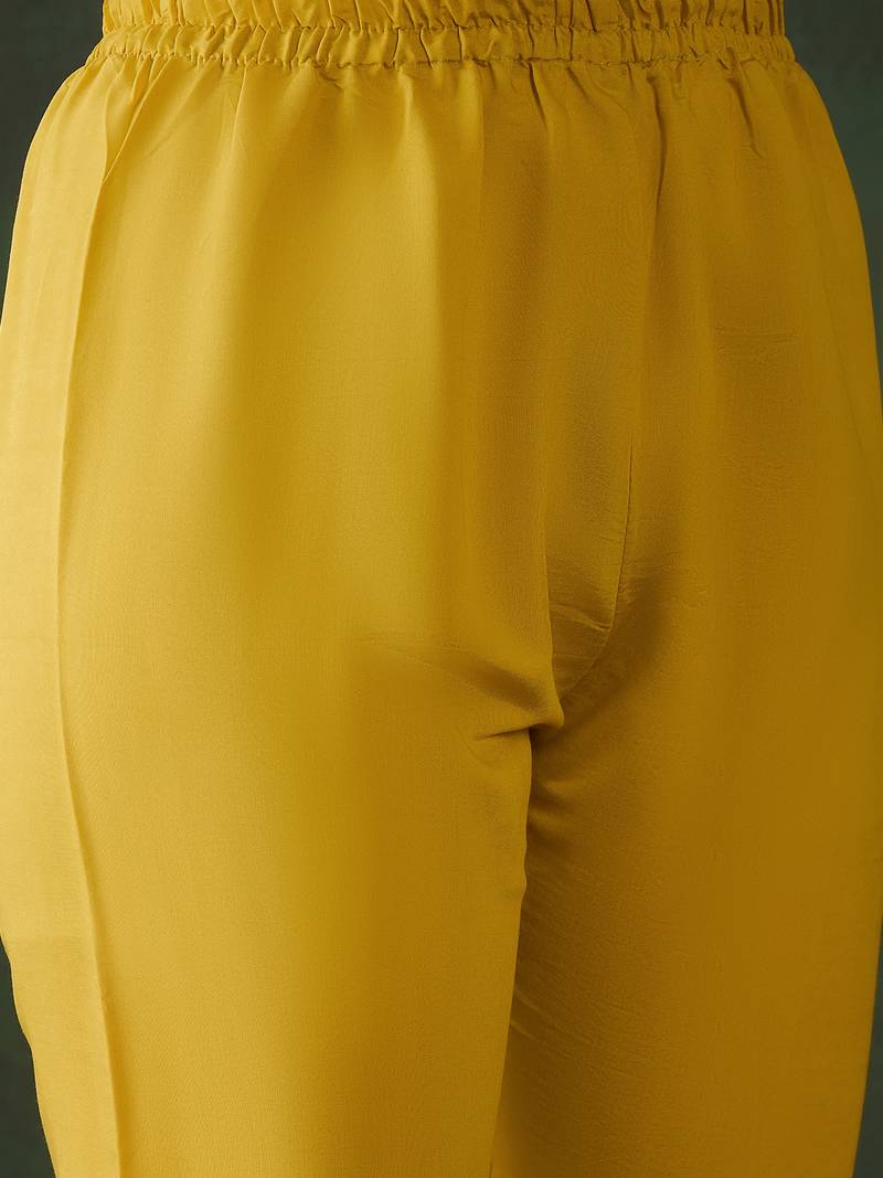 Kurti heavy roman silk fabric with chicken kari style embroidery work