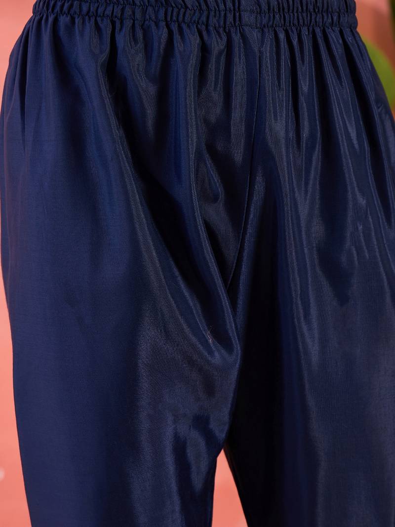 Chinon bandhni print sequence coding work kurta pant with dupatta set