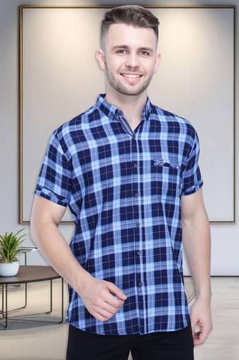 Men's cotton casual shirt | half sleeves shirt for men