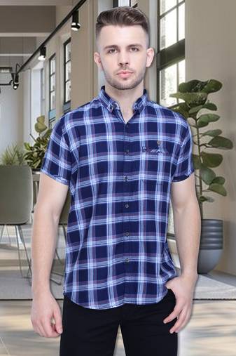 Men's cotton casual shirt | half sleeves shirt for men