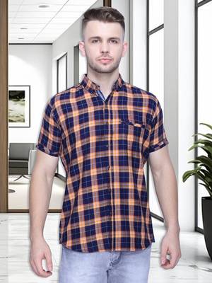 Men's cotton casual shirt | half sleeves shirt for men 1